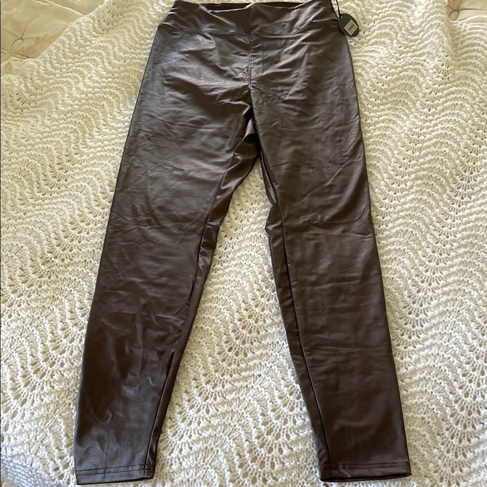 OFFLINE by Aerie Brown Faux Leather Leggings